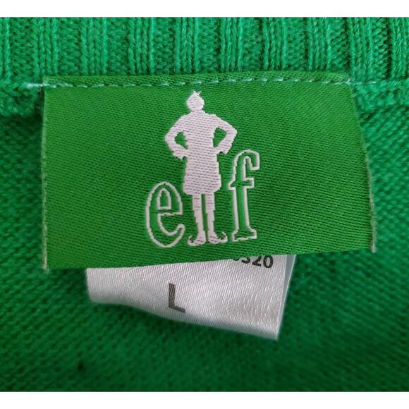 ELF Men's L Ugly Christmas Sweater Will Ferrell Christmas Got Me Like Long 42" - Picture 3 of 7